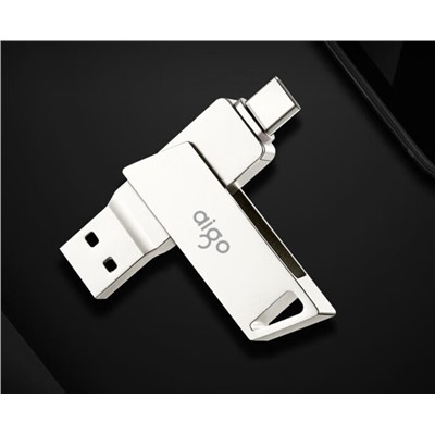 爱国者（aigo）U350 U盘/存储卡 256GB Type-C手机U盘 U350 高速两用 双接口U盘 USB3.2 OTG 安卓苹果笔记本电脑通用优盘